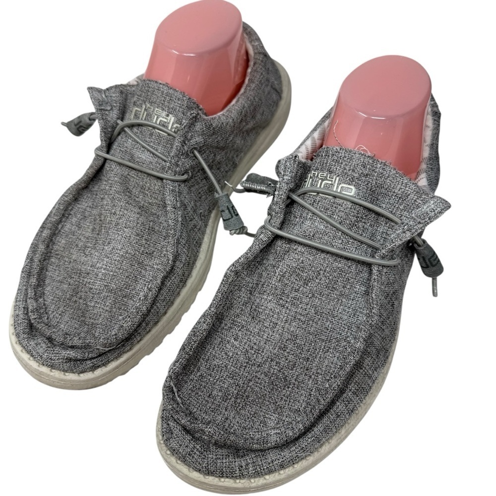 Hey‎ Dude Men’s size 12 Wally Linen Iron gray Casual slip on shoes